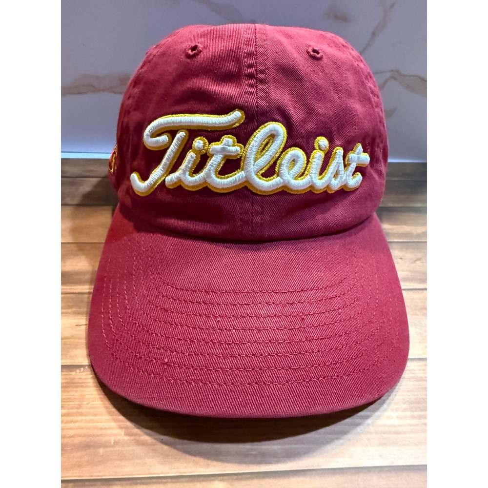 Titleist 47 Brand Iowa State Cyclones Golf Hat Red Adjustable Strapback Cap